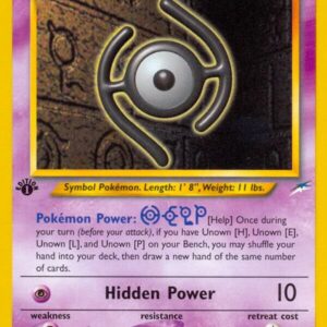 Unown [H] 028/105 1st Edition Neo Destiny
