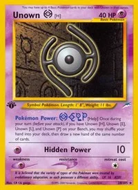 Unown [H] | 028/105 | 1st Edition | Neo Destiny