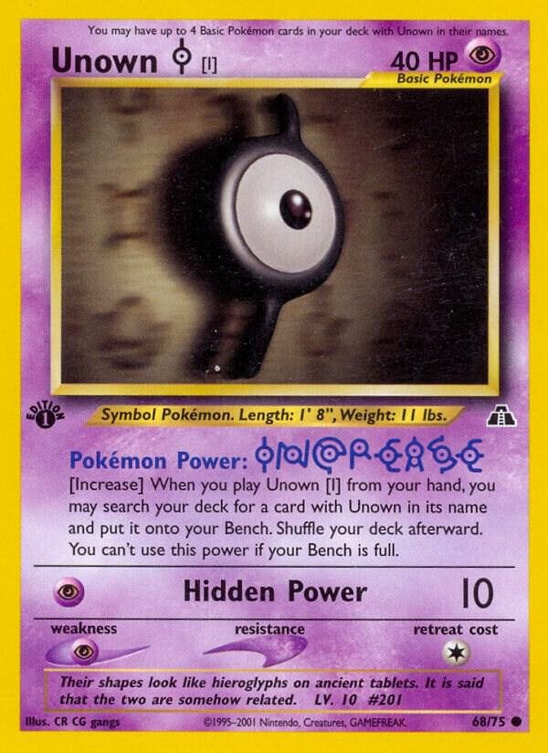 Unown [I] 68/75 Unlimited Neo Discovery