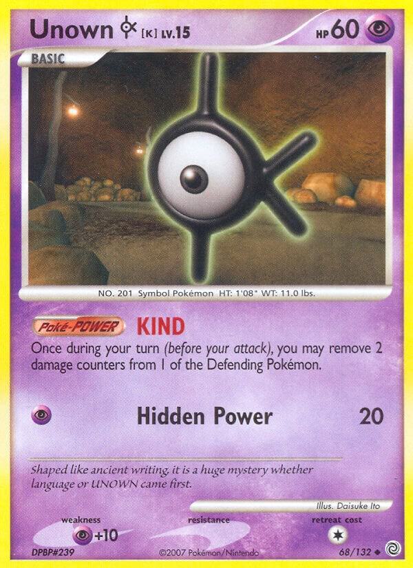 Unown [K] 68/132 Reverse Holofoil Secret Wonders