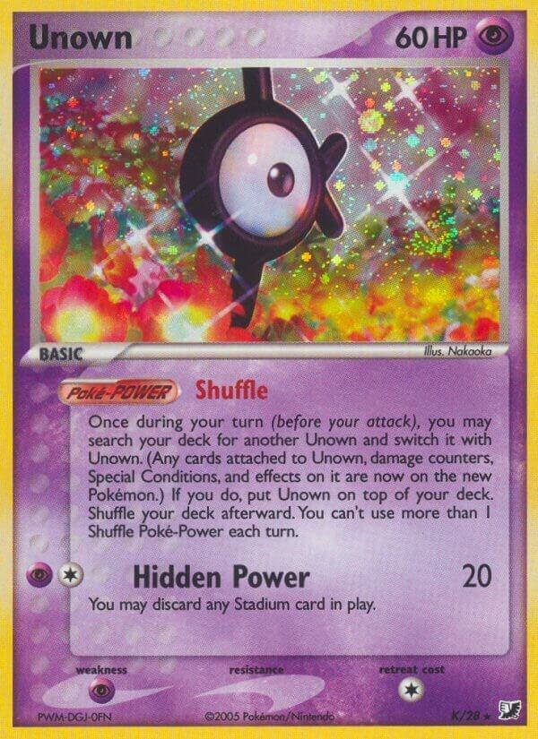 Unown (K) K/28 Holofoil Unseen Forces Unown (K) K/28 Holofoil Unseen Forces