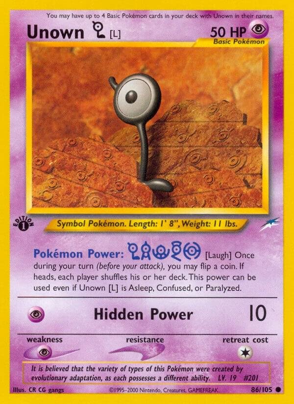 Unown [L] 086/105 Unlimited Neo Destiny