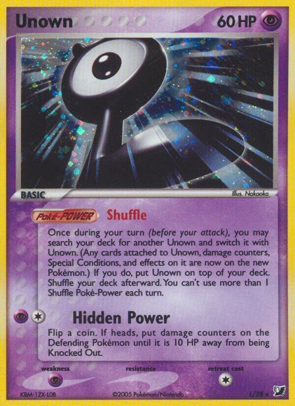 Unown (L) L/28 Holofoil Unseen Forces