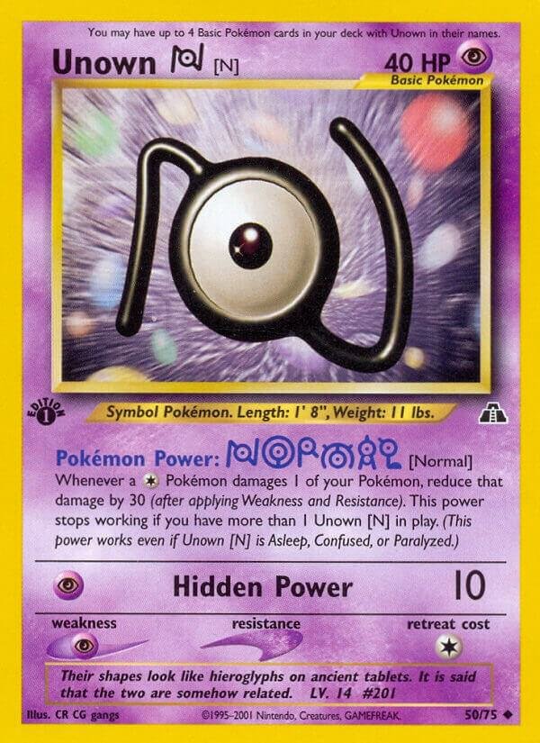 Unown [N] 50/75 Unlimited Neo Discovery