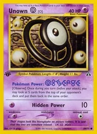 Unown [O] | 69/75 | 1st Edition | Neo Discovery