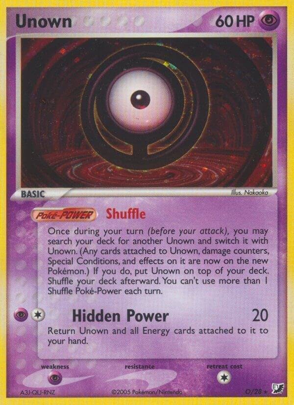 Unown (O) O/28 Holofoil Unseen Forces Unown (O) O/28 Holofoil Unseen Forces