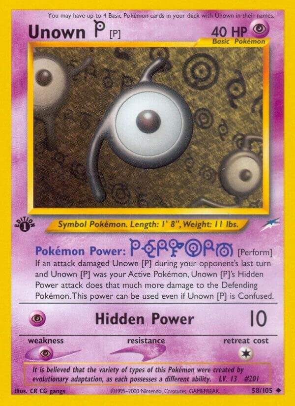 Unown [P] 058/105 Unlimited Neo Destiny