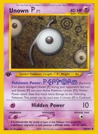 Unown [P] | 058/105 | 1st Edition | Neo Destiny