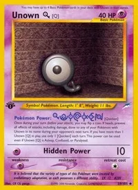 Unown [Q] | 059/105 | 1st Edition | Neo Destiny
