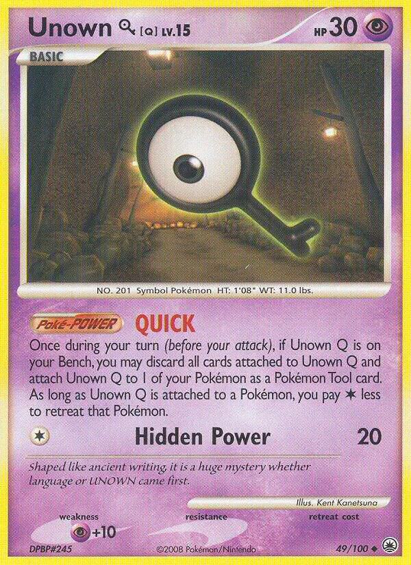 Unown [Q] 49/100 Reverse Holofoil Majestic Dawn