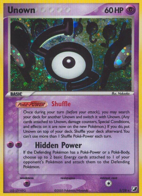 Unown (S) S/28 Holofoil Unseen Forces Unown (S) S/28 Holofoil Unseen Forces