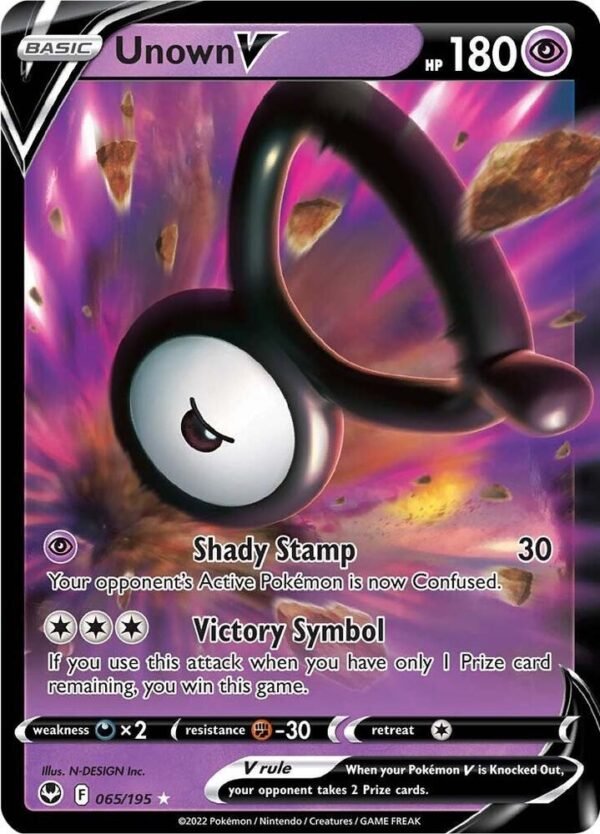 Unown V 065/195 Holofoil SWSH12: Silver Tempest Unown V 065/195 Holofoil SWSH12: Silver Tempest