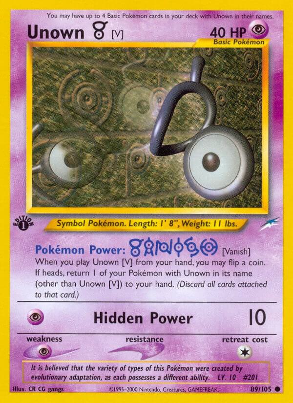 Unown [V] 089/105 Unlimited Neo Destiny