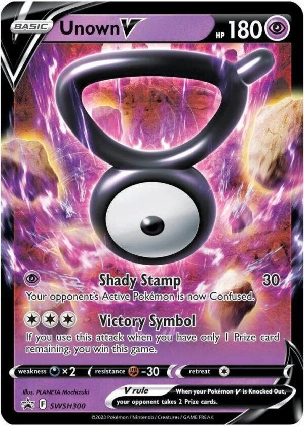 Unown V SWSH300 Holofoil SWSH: Sword & Shield Promo Cards Unown V SWSH300 Holofoil SWSH: Sword & Shield Promo Cards