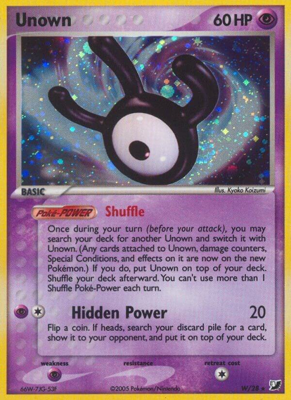 Unown (W) W/28 Holofoil Unseen Forces