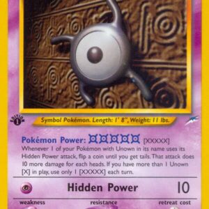 Unown [X] 030/105 1st Edition Neo Destiny