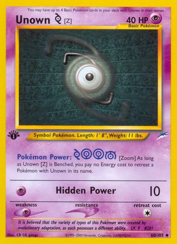 Unown [Z] 060/105 Unlimited Neo Destiny