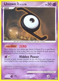 Unown [Z] | 72/132 | Reverse Holofoil | Secret Wonders