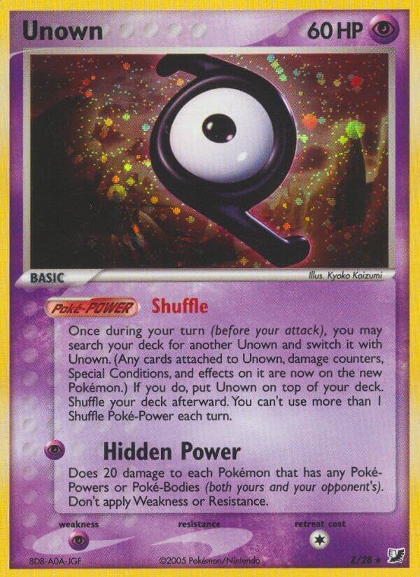 Unown (Z) Z/28 Holofoil Unseen Forces