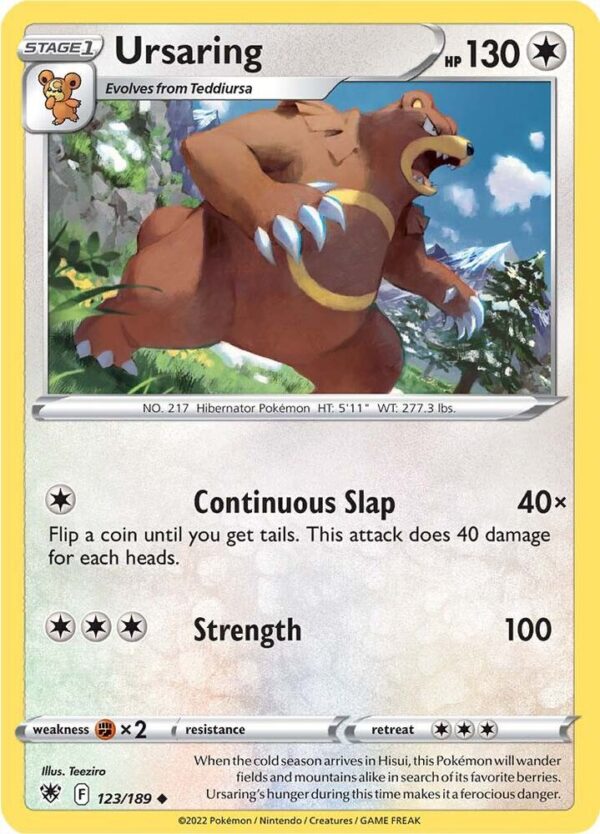 Ursaring 123/189 Normal SWSH10: Astral Radiance