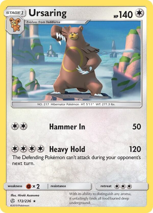 Ursaring 172/236 Reverse Holofoil SM – Cosmic Eclipse Ursaring 172/236 Reverse Holofoil SM – Cosmic Eclipse