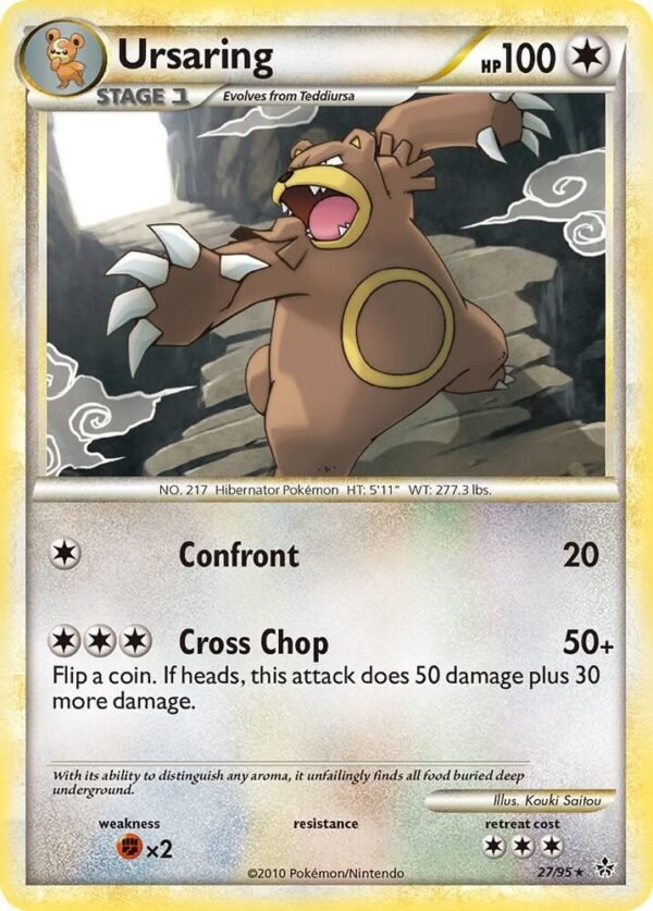 Ursaring 27/95 Reverse Holofoil Unleashed Ursaring 27/95 Reverse Holofoil Unleashed