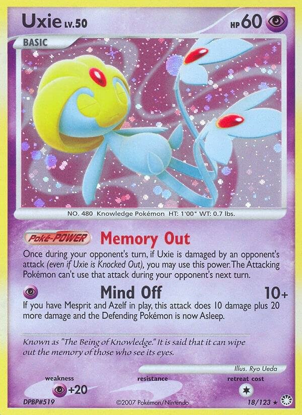 Uxie 18/123 Reverse Holofoil Mysterious Treasures Uxie 18/123 Reverse Holofoil Mysterious Treasures
