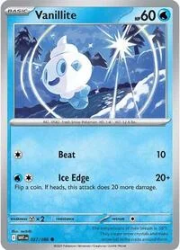 Vanillite | 027/086 | Reverse Holofoil | SV: White Flare Vanillite | 027/086 | Reverse Holofoil | SV: White Flare