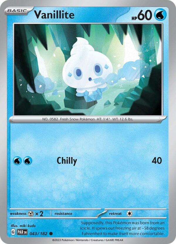 Vanillite 043/182 Normal SV04: Paradox Rift Vanillite 043/182 Normal SV04: Paradox Rift