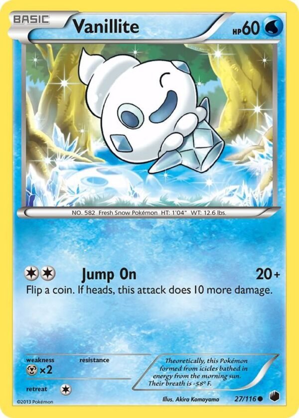Vanillite 27/116 Reverse Holofoil Plasma Freeze Vanillite 27/116 Reverse Holofoil Plasma Freeze