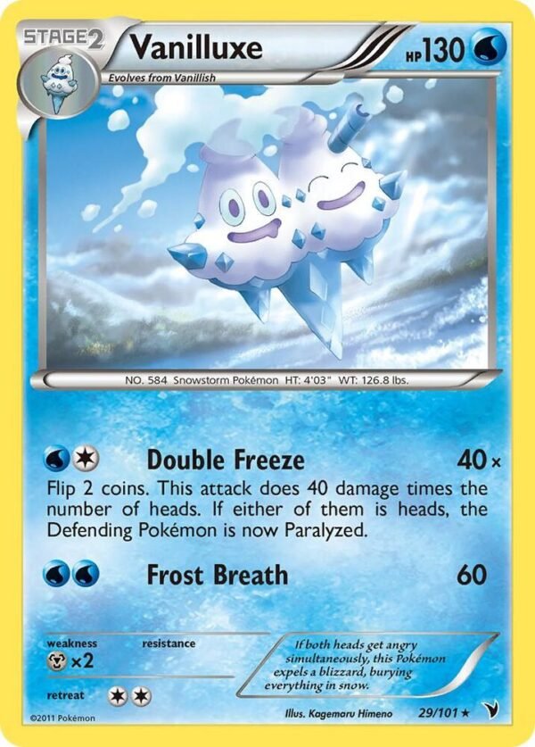 Vanilluxe 29/101 Reverse Holofoil Noble Victories