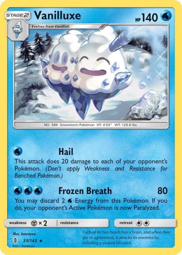 Vanilluxe 35/145 Reverse Holofoil SM – Guardians Rising