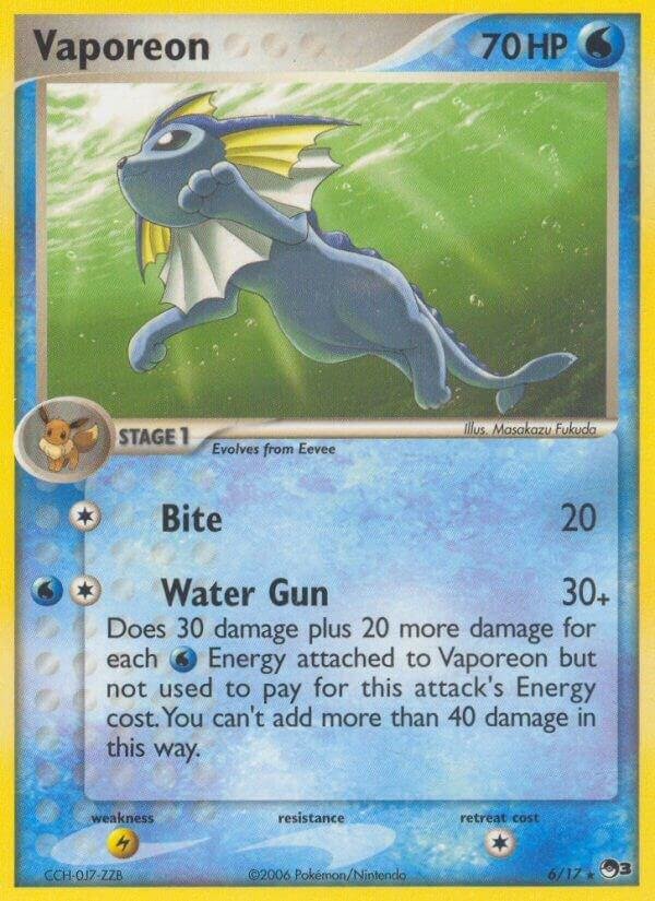 Vaporeon 006/017 Normal POP Series 3