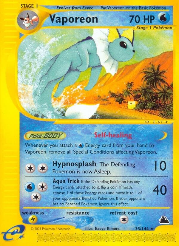 Vaporeon 033/144 Reverse Holofoil Skyridge Vaporeon 033/144 Reverse Holofoil Skyridge