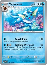 Vaporeon | 134/165 | Holofoil | SV: Scarlet & Violet 151