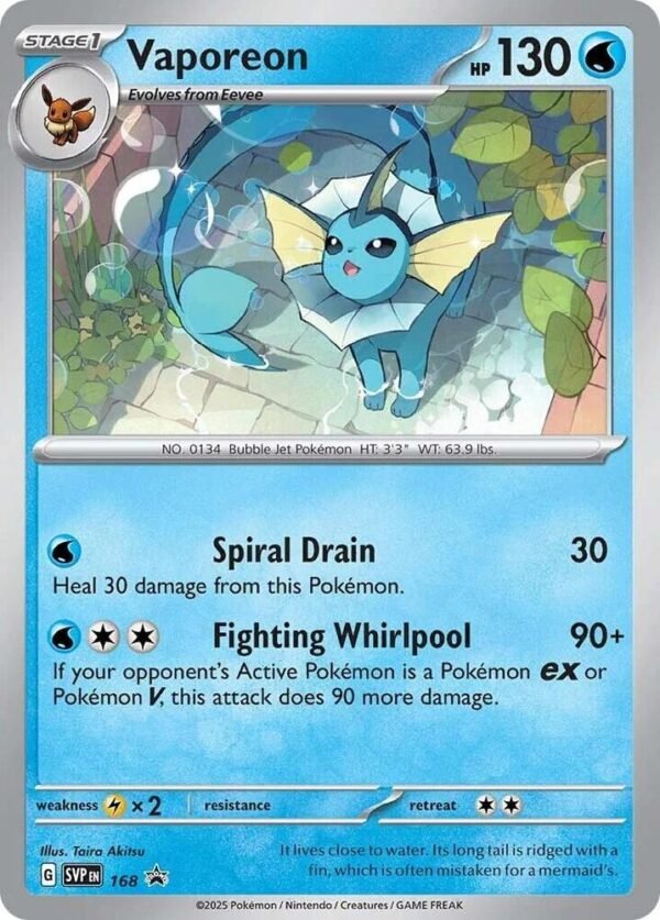 Vaporeon 168 (Cosmos Holo) Holofoil SV: Scarlet & Violet Promo Cards