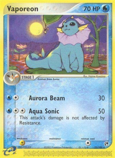 Vaporeon 25/100 Reverse Holofoil Sandstorm Vaporeon 25/100 Reverse Holofoil Sandstorm