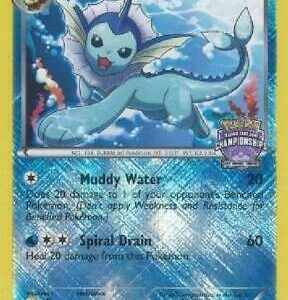 Vaporeon 25/108 (State Championships) 025/108 Reverse Holofoil League & Championship Cards