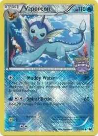 Vaporeon | 25/108 (State Championships) | 025/108 | Reverse Holofoil | League & Championship Cards
