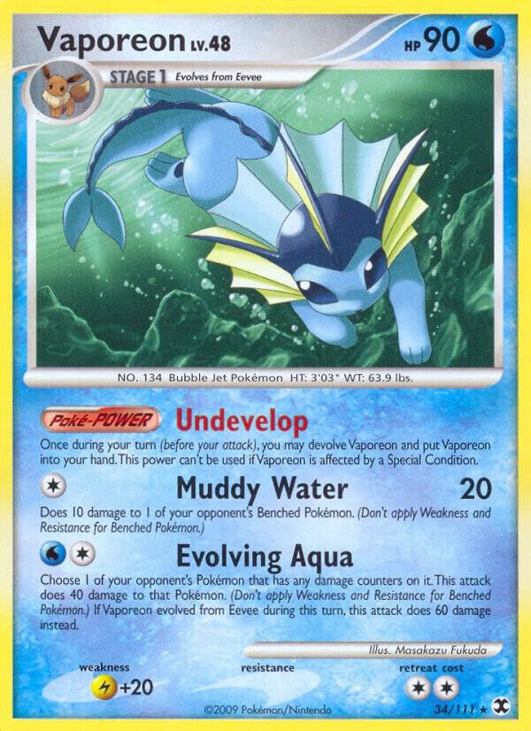 Vaporeon 34/111 Normal Rising Rivals Vaporeon 34/111 Normal Rising Rivals