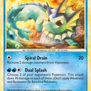 Vaporeon 41/90 Reverse Holofoil Undaunted