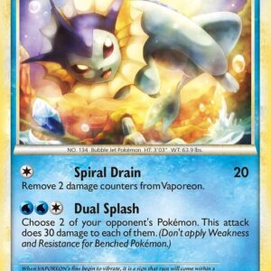 Vaporeon 52/95 Reverse Holofoil Call of Legends