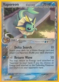 Vaporeon (Delta Species) | 18/113 | Reverse Holofoil | Delta Species Vaporeon (Delta Species) | 18/113 | Reverse Holofoil | Delta Species