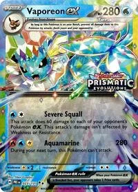 Vaporeon ex | 023/131 (Prismatic Evolutions Stamp) | Holofoil | Miscellaneous Cards & Products