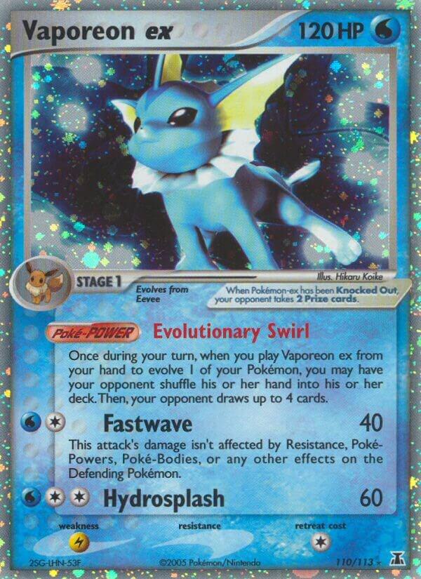 Vaporeon ex 110/113 Holofoil Delta Species