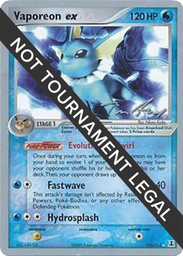 Vaporeon ex 2007 (Tom Roos) 110/113 Normal World Championship Decks