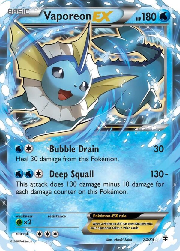 Vaporeon EX 24/83 Holofoil Generations