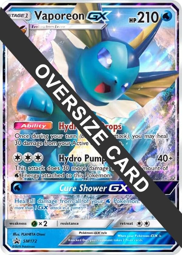 Vaporeon GX SM172 Holofoil Jumbo Cards
