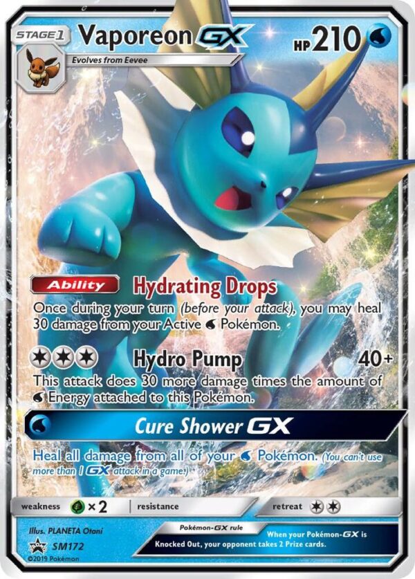 Vaporeon GX SM172 Holofoil SM Promos Vaporeon GX SM172 Holofoil SM Promos