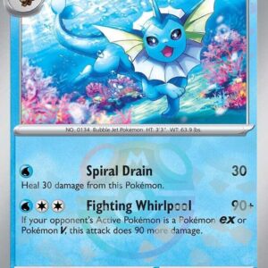 Vaporeon (Master Ball Pattern) 022/131 Holofoil SV: Prismatic Evolutions
